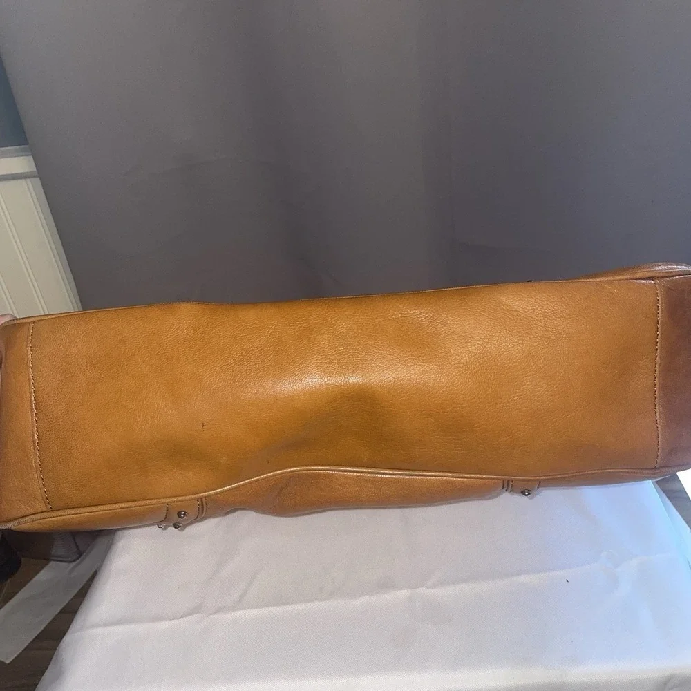 Michael Michael Kors Women's Brown Tan Leather Studded Work Bag Purse Handbag